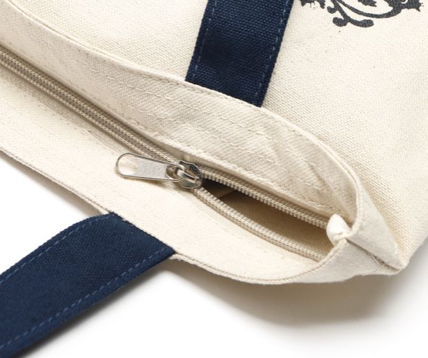 日本 经典达洋猫 拉链帆布袋 单肩包购物袋手提学生书袋 b3705_7折