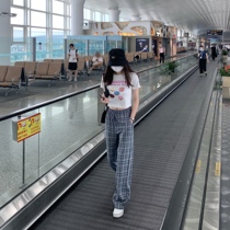 CloudSweet grid Blue JK salt sweet girl College Style Check anti-light sexy short skirt trousers