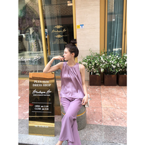 CloudSweet sleeveless milk slippery round neck vest female summer loose slim slender top