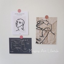 ins literary card combination Matisse oil painting picture Picasso art painting decorative painting card 1 set