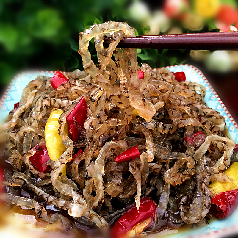 【今皇一品】麻辣鱼皮 泡椒鱼皮 醉鱼皮 冰镇鲜脆爽360g/瓶 即食