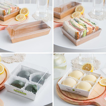 Green group sandwich packaging box Buve packaging boxes Sub-transparent trivile 10 sleeves Baking Packaging Snowy Pussy Box