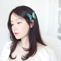 Original Fashion Double Layer Simulation Color Flannel Butterfly Hair Clip Non Paper Butterfly Dovetailed Butterfly Butterfly Hair Accessories