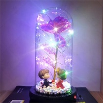 Girlfriend Gift Romantic Table White Arranged Birthday Fancy Girl Hearts Living Room Glass Lovers Rose Flowers