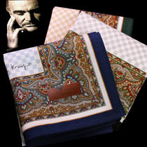 Japanese system of art and art Retro-style Chessboard Grid Men with high-end handkerchief pure cotton all-cotton handkerchief with small square towels