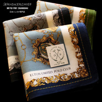 King Fried Japan System Italian Art Retro Style Man With Gentleman Full Cotton Handkerchief with high-end small square towel handkerchief