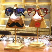 Tide creative sun glasses display props bamboo wooden glasses display rack glasses shop decoration display ornaments shelf