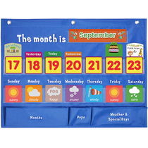 Children Early teaching Puzzle Toy Baby Weather Date Learning Aids Calendar Hanging Bags My First Calend