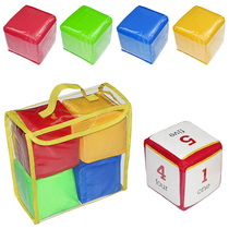 Transparent Pocket DIY Card Dice Learning Toy Graphic Color Digital Card Baby Baby Cube Toy