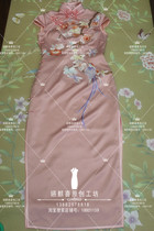 2020 Spring Summer heavy silk embroidered Republic of China style cheongsam dress