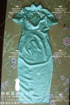 Spring and Summer Republic of China style new Chinese improved cheongsam silk hand embroidered Cheongsam dress