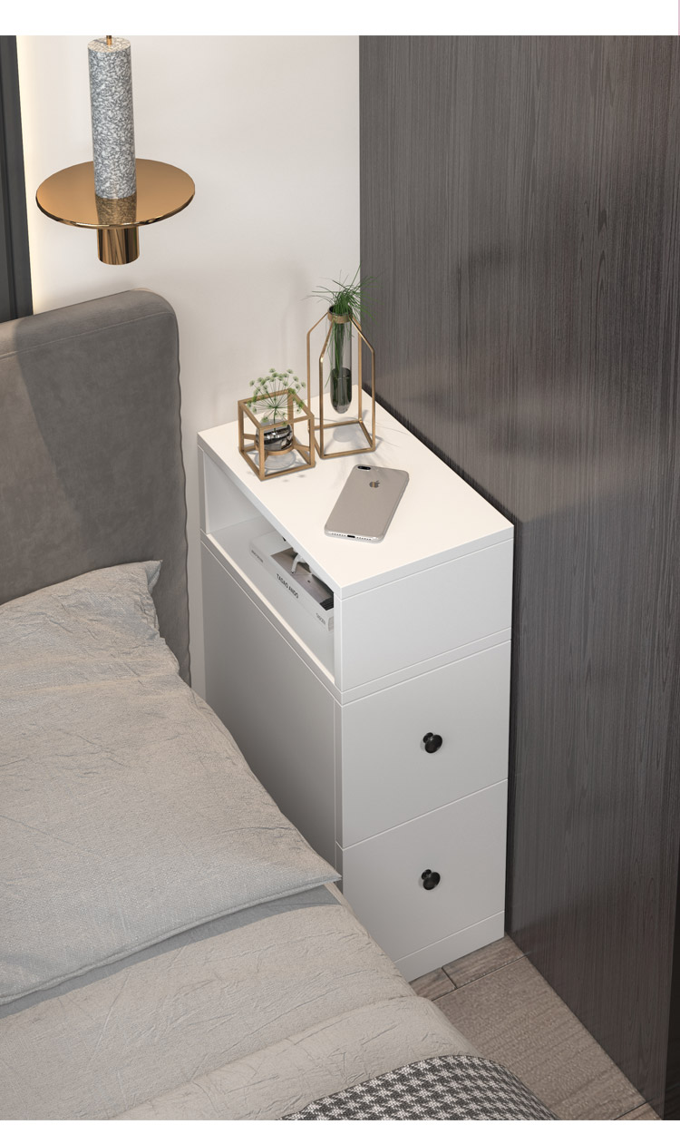 小型迷你床头柜简易款夹缝超极窄置物架小户型尺寸免安装床边柜子