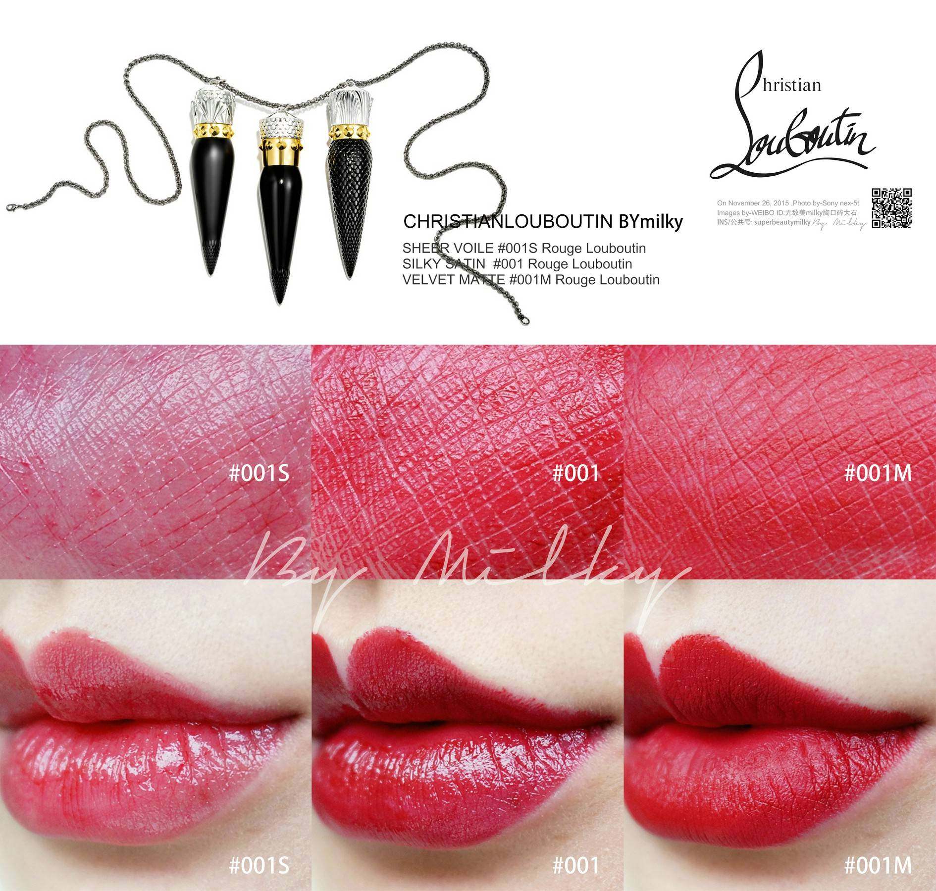 现货!christian louboutin萝卜丁cl口红diva505m黑管哑光001m