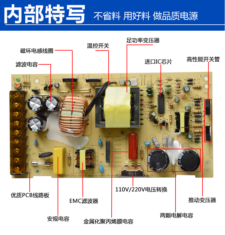 1203p60开关电源24v,220v变24v开关电源 220v转24v直流电源24v15a开关电源360w监控led稳压变压器s-360-24