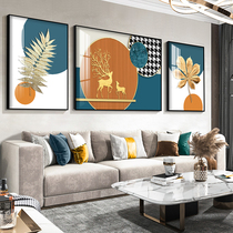 Living room decoration painting modern simple light luxury sofa background wall painting creative atmosphere triple Nordic fashion hanging painting