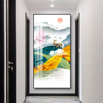 Fantasy decorative painting Modern minimalist corridor end porch hanging painting Atmospheric living room wall painting lobby corridor Crystal porcelain painting