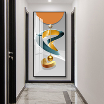 Entry entrance decorative painting abstract light luxury vertical version background hanging painting living room atmospheric murals corridor aisle Crystal porcelain painting