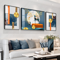 Living room decorative painting elephant art 2021 new creative triple painting sofa background wall mural painting Nordic style hanging painting