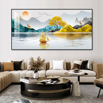 Home and Wanshixing living room decoration painting new Chinese sofa back to Jinshan large-size landscape painting