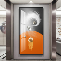 Hermes Orange Corridor Aisle Vertical Decorative Painting Entry Entrance Art Background Wall Hanging Painting Norse Style