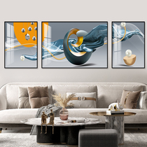 Modern simple living room decoration painting abstract atmospheric sofa background wall painting hotel entrance high-end Crystal porcelain painting hanging painting