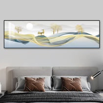 Bedroom decoration painting modern simple master bedroom atmosphere Fulu murals hotel bedside abstract Crystal porcelain painting living room hanging painting