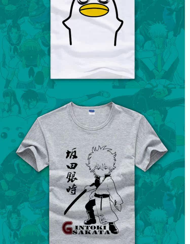 银魂t恤 短袖 伊丽莎白 男女情侣衫 宽松大码 动漫周边 服装衣服