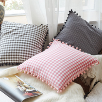 Ball cute pillow case containing core office pillow bedside cushion cover does not contain core chair sofa cushion