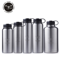 Military inside and outside 304 stainless steel outdoor sports kettle mountaineering cycling cup cold insulation large capacity double layer