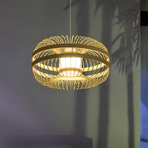 Restaurant creative chandelier tea room Zen lamps Southeast Asian living room personality Art lamp Japanese pastoral bamboo lighting