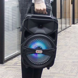 CKY无线广场舞音响移动充电拉杆户外音箱带话筒蓝牙重低音炮大功率播放器便携式演出k歌家用跳舞手提套装
