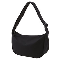 Extremely minimalist bag without print pure color sails fabric polyester fiber mens black dumplings lady brief Oblique Satchel Bag