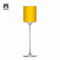 PRE06 CRISON Japanese Crystal High Foot Cocktail Cup Creative Personality Japanese Classical Goldfoot Cup
