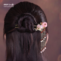 Smoke Rain Gangnam Small crowdsourced hairpin Hairpin Hairpin Dish Hair Super Fairy Hair Hairpin Flow Suhanfu Hair Accessories Original head Accessories Hairpin