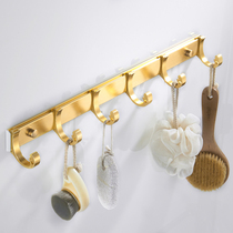 Free Punch Golden Hook Door Rear Hook Key Row Hook Wall-mounted Hood Hook Bathroom Clothes Hooks Stick hanger