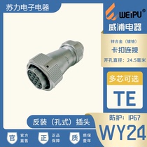 WEIPU Weipu Air WY24 straight clip claw fastening plug TE waterproof IP67 11 12 19 19