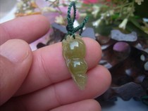 Natural jade ice seed pendant Peace Lucky Bean pendant 300000 super jewelry 200588