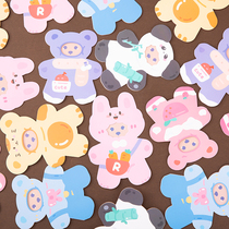 Cute cartoon bear folds birthday card blessing festival Mothers Day teachers Day 61 childrens card paper handwritten
