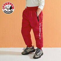 Innu children thickened down trousers 90 white duck suede warm pants male and female children baby baby cotton pants winter clothing long pants outside