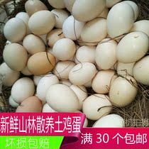 Fresh Yunnan Shilins own Mountain Forest free-range soil eggs firewood eggs pure natural grass chicken Stupid Eggs 30 pieces