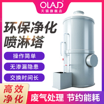 OLAD PP spray tower exhaust gas treatment equipment Exhaust gas absorption tower Industrial environmental protection paint mist dust removal purification tower