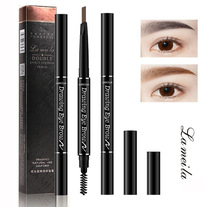 New double-headed eyebrow pencil Waterproof sweatproof non-bleaching natural long-lasting word eyebrow beginners do not smudge eyebrow powder