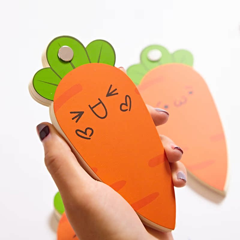 安安家 韩国创意可爱便签本 胡萝卜随身便携小本子空白单词本卡片