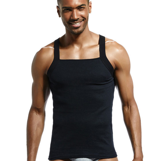 Repair fitness sports elastic cotton dark blue, green gray black and white increase men's bottoming camping vest Repair fitness sports elastic cotton dark blue, green gray black and white increase men's bottoming camping vest