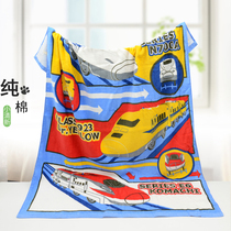 Childrens toddle 115*85 enlarged bath towel big towel absorbent soft boy Shinkansen train