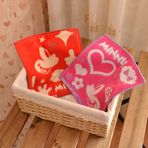Mini cartoon small square towel Mickey Minnie cute cotton handkerchief soft soft
