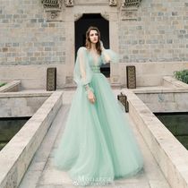 Evening dress 2020 new party Annual Dress elegant atmosphere long host birthday photo fairy dress