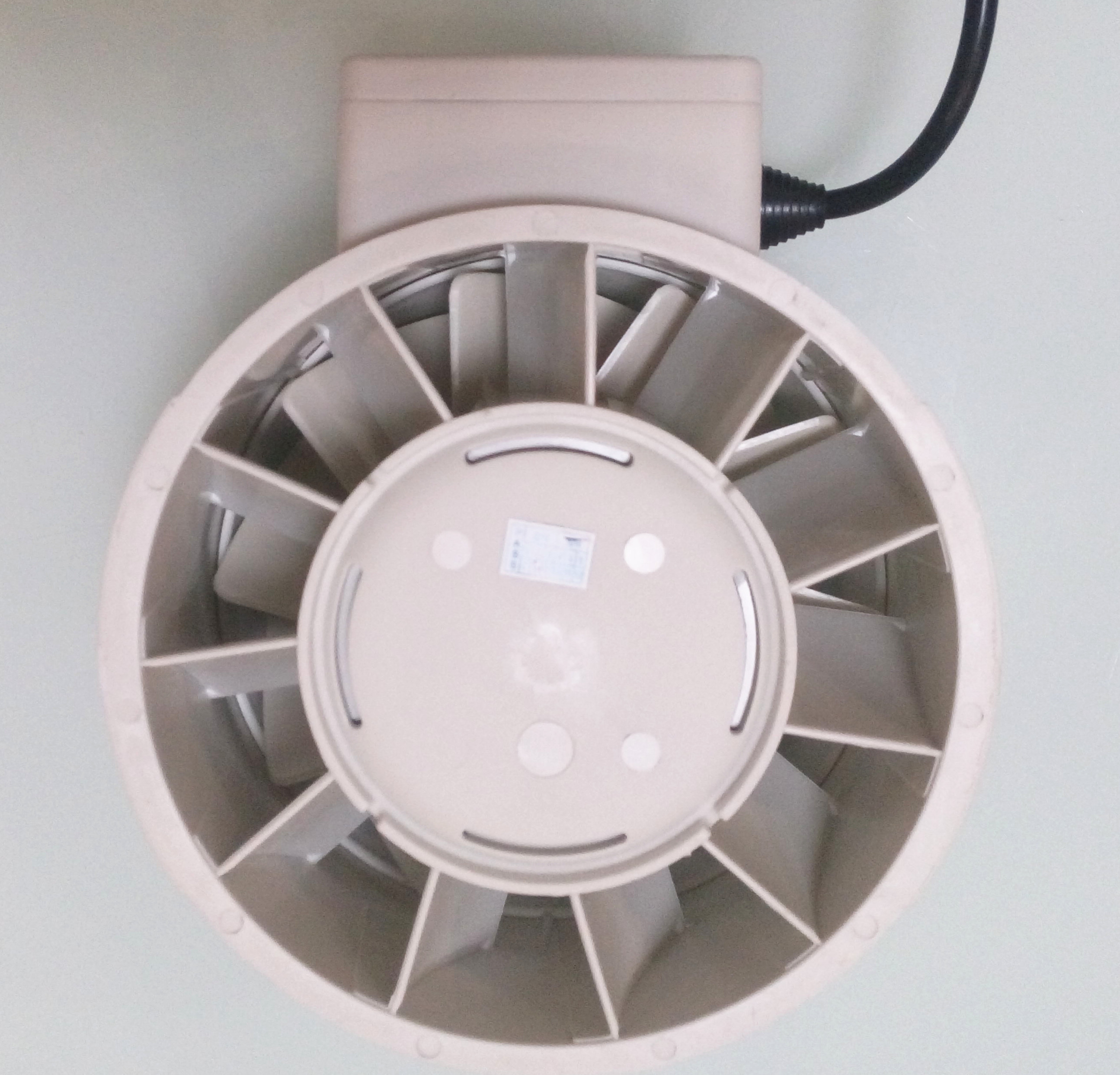 鸿冠圆形管道风机pvc110换气扇4寸静音排气送风强力抽风机hf-100p