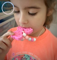 Water-cooking tooth glue full silica gel food grade color Trojan horse pentagram anti-eat hand bites gum grinders