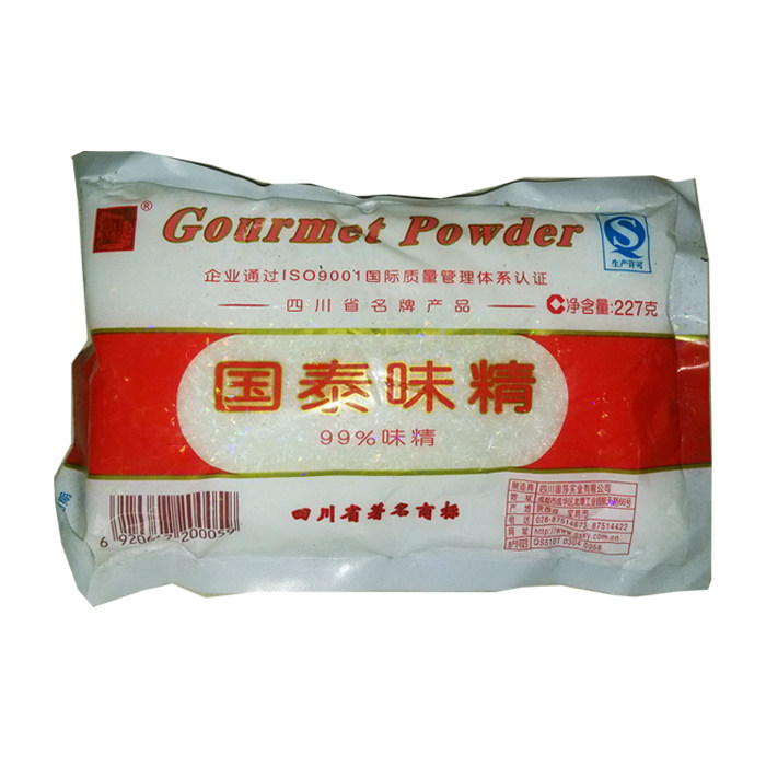 四川国泰味精227克g 纯味精味素饭店酒店餐饮专供味精批 发大包装